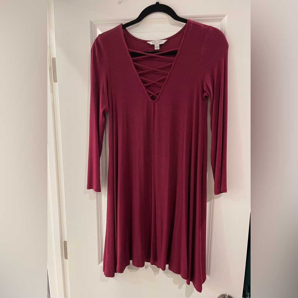 Womens three quarter sleeve dress